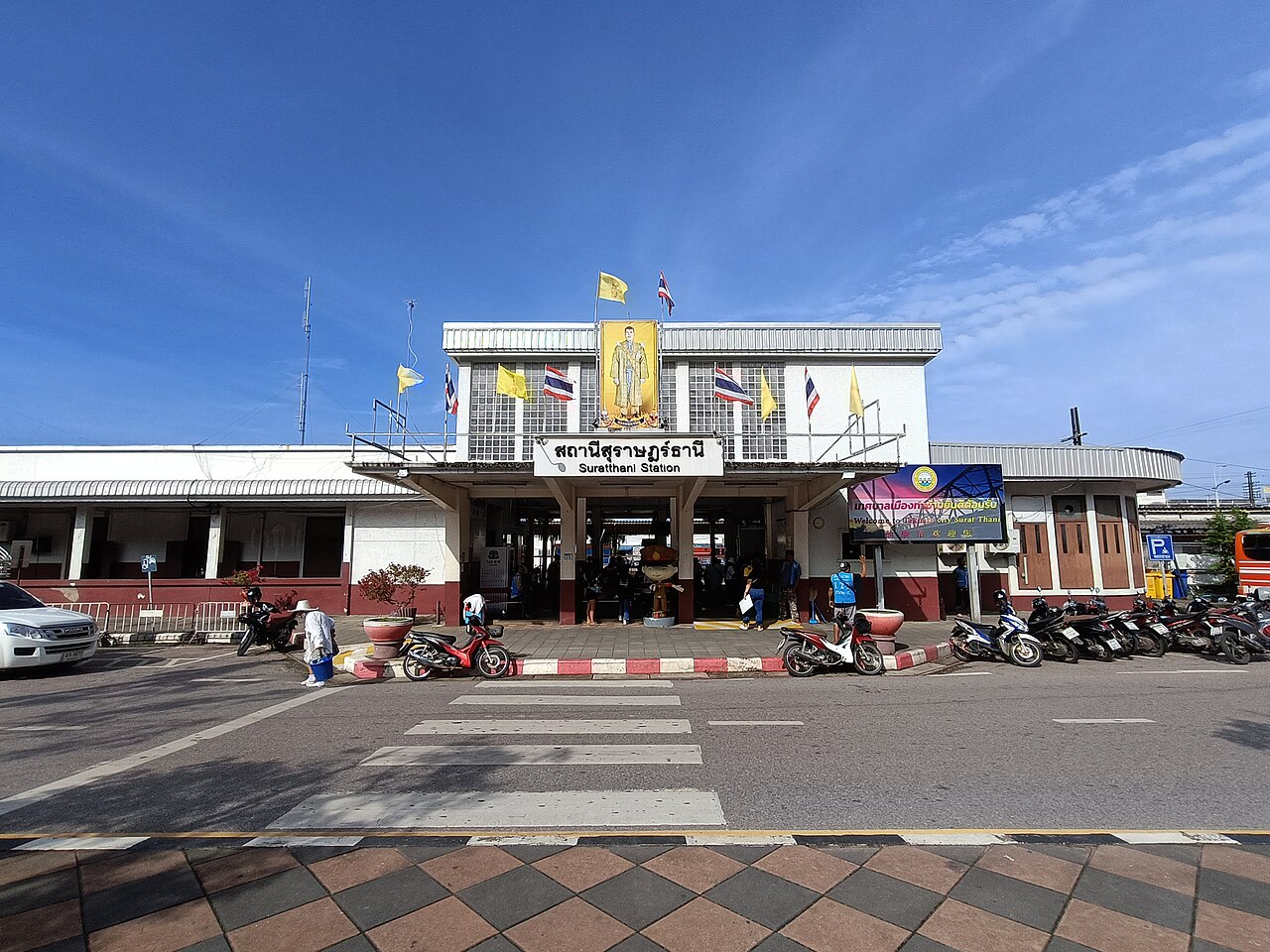 Surat Thani railway station at Phun Phin, the overnight sleeper train stop for budget travel from Bangkok to Koh Samui in Thailand