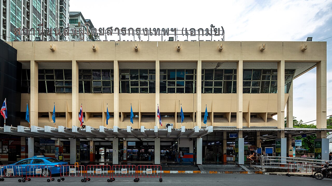 Ekkamai Eastern Bus Terminal in Bangkok, Thailand, departure point for the 999 government bus to Trat and the Koh Chang ferry piers, the cheapest route in this budget travel guide